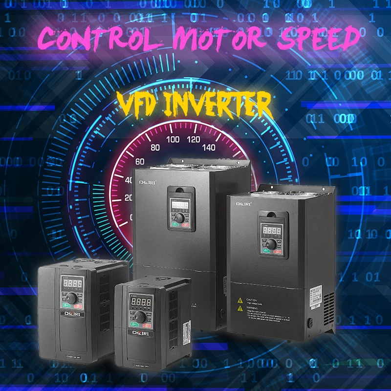 CHZIRI 3 phase 2.2kw 380v electric ac motor speed control inverter solar power system frequency inverters