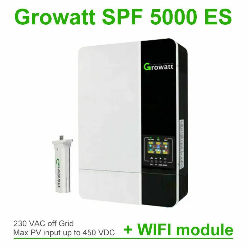  Солнечный контроллер Growatt SPF 5000ES 5000 Вт 3500 60A/80A MPPT 5 кВт 5KVA AC220V PV450V автономный