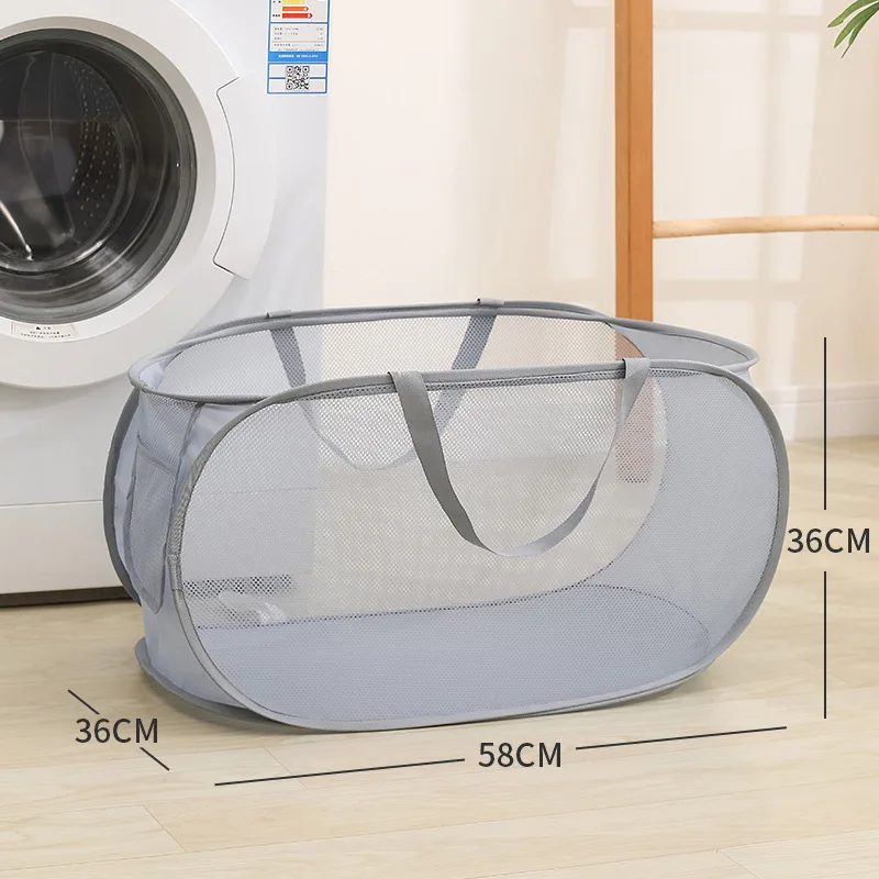 Foldable Toy Storage Boxes Laundry Storage Basket Clear Collapsible Laundry Baskets