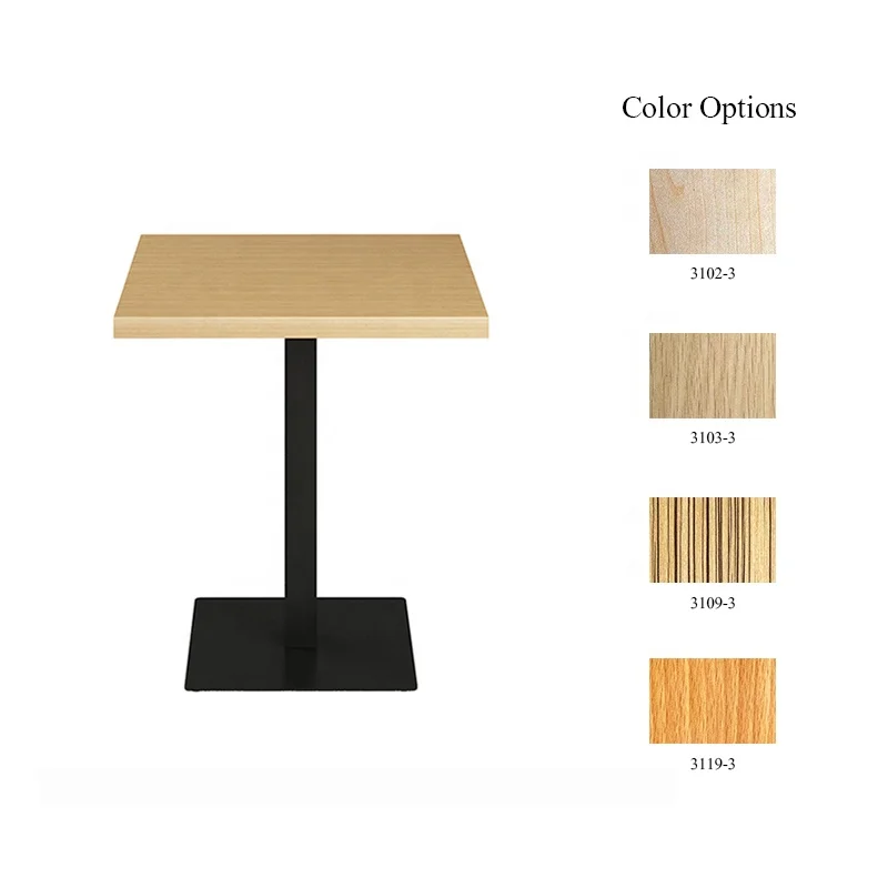 (SP-RT009) Hot sale good quality coffee shop commercial furniture square modern wooden restaurant