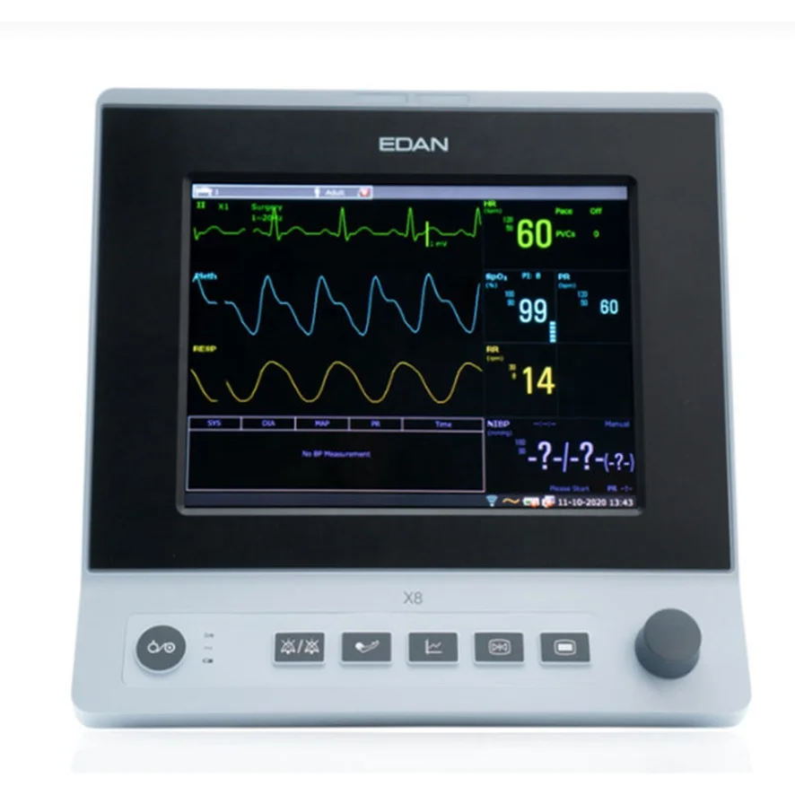 X10 Popular Veterinary Monitor Ecg Machine Edan X10 X8 X12 Vet Multi-parameter Veterinary Instrument Edan Monitor