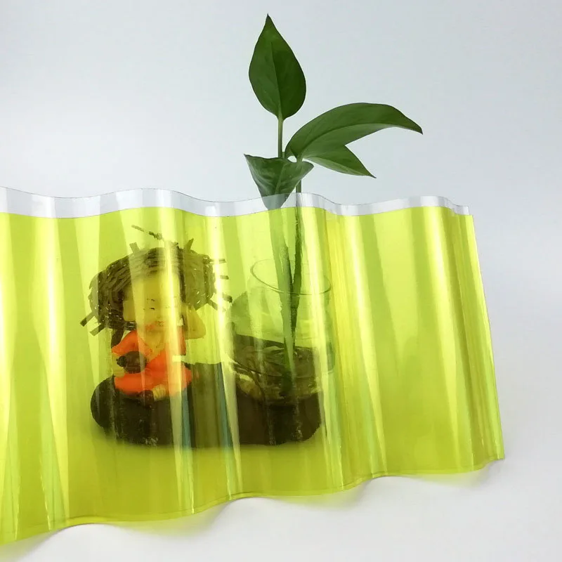 Greenhouse polycarbonate panels Transparent polycarbonate corrugated wave plastic clear roof sheet for warehouse daylight roof