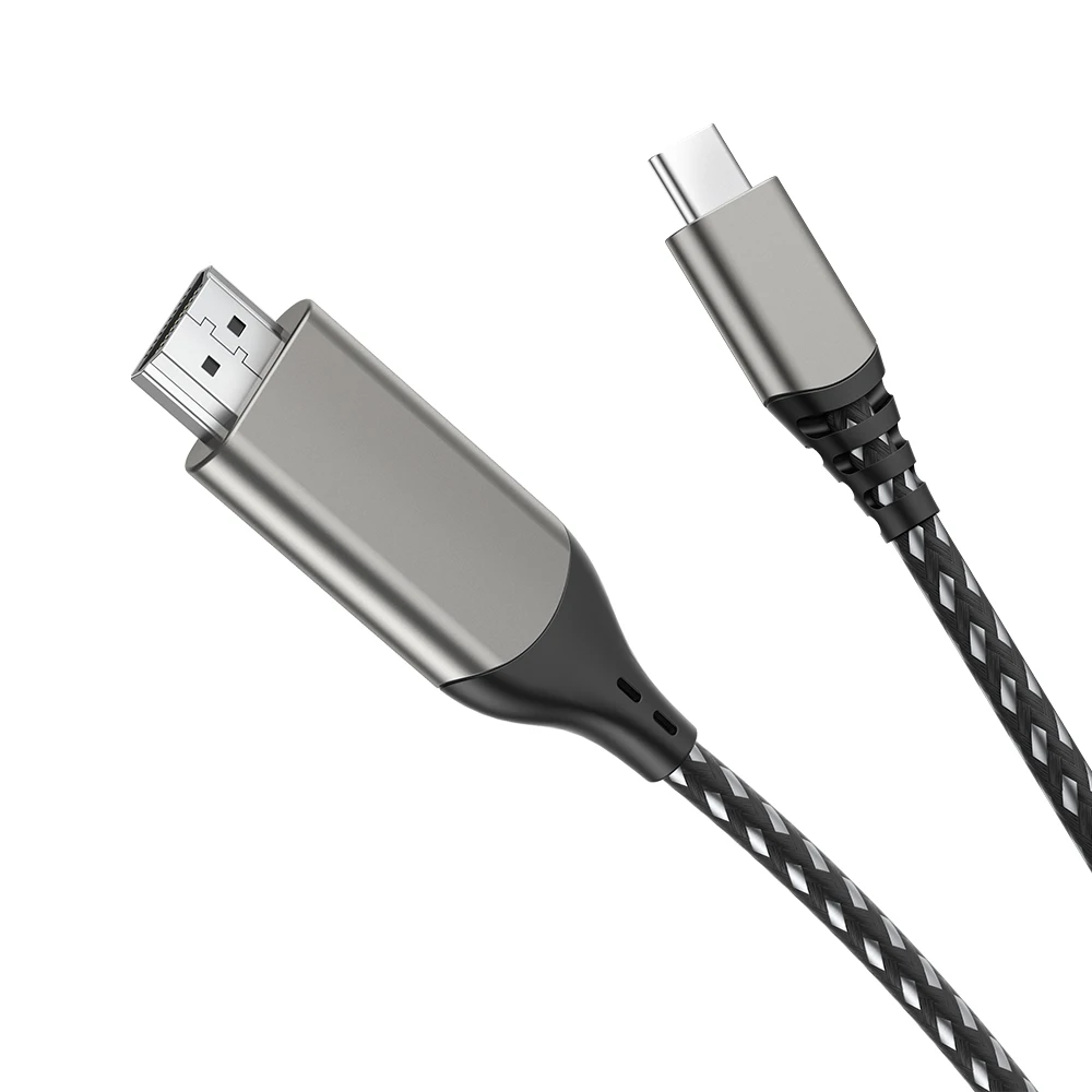 WiWU USB C to HD*I Cable 4K Adapter High Speed Braided Cord Connect Laptop and Phone to TV Compatible with Iphone/Ipad