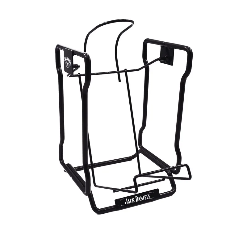 JD whiskey bottle swing pour cradle metal wine display stand holder rack for liquor tequila rum vodka champagne brandy XO VSOP