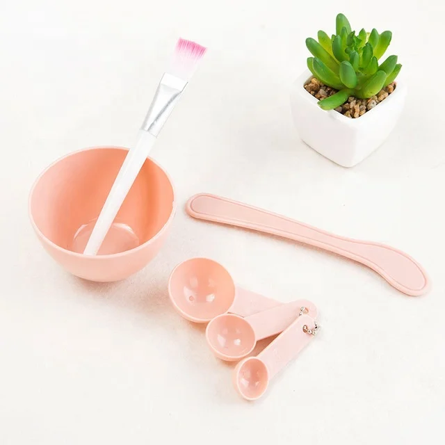 Инструменты для ухода за лицом DIY пластиковая косметика 4 шт. набор мисок смешивания лица с ложкой и