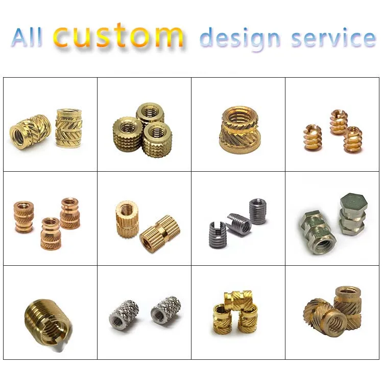 China wholesale Stainless Steel A2-70 brass Furniture Threaded Inserts DIN7965 Hex Drive Wood Insert Nut