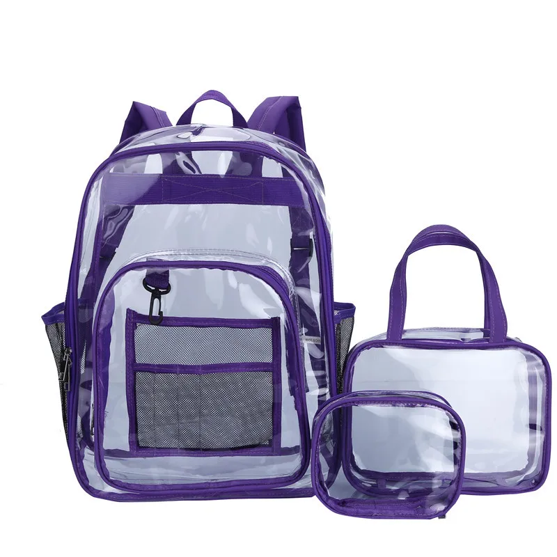 Best seller waterproof mini transparent clear pvc backpack school custom small transparent pvc bag