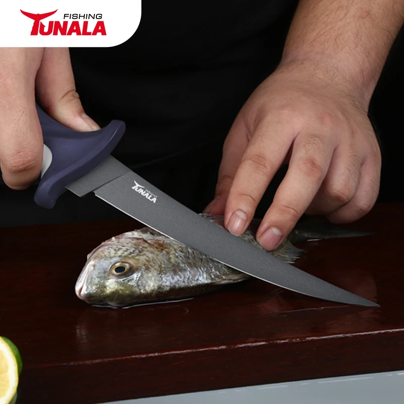 Customized OEM/ODM high quality fishing fillet knife with PP+TPR  handle fishing knife fish fillet knife for fishing