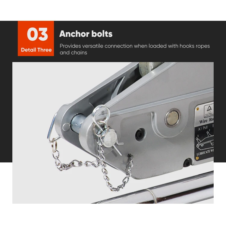 Alloy Lever Winch Hoist 500 Kg Steel Wire Rope Hoist Lever Block