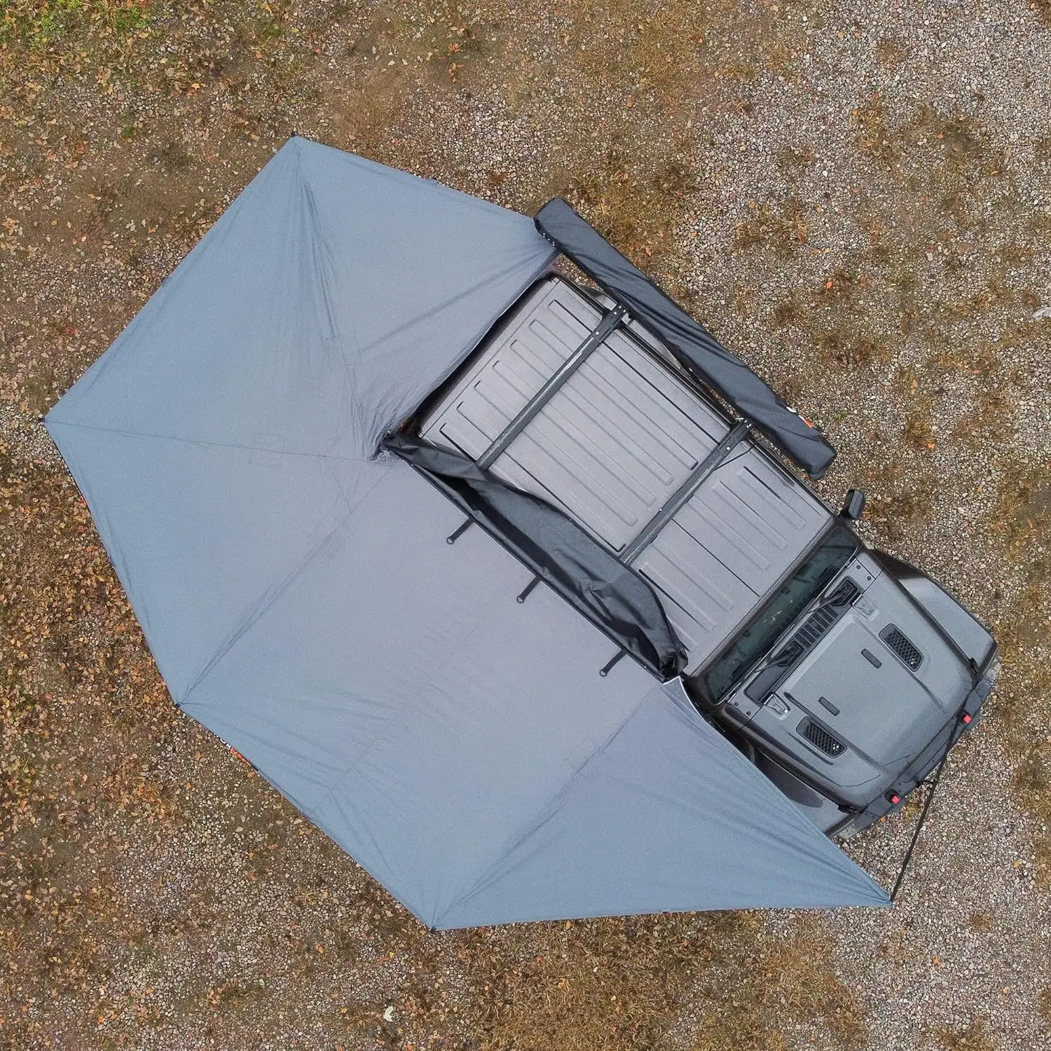 Awnlux  Outdoor Camping 270 Degrees Free Standing Foxwing Awning, Car Side Freestanding Awning With LED