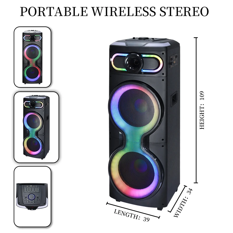 BT Soundbar Portable Wireless Speaker Big Power LoudSpeaker For Outdoor Party Professional Square Dance Speaker