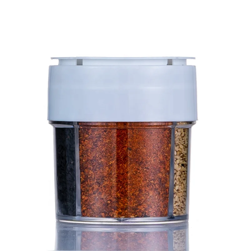 Kitchen 4 in 1 Spice & Herb Tools Plastic Seasoning Packaging Bottle 100ml Salt and Pepper Jar with Shaker