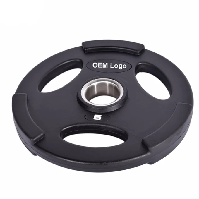 New Product Urethane Bumper Plate 1.25kg 2.5kg 5kg 10kg 15kg 20kg 25kg PU Coated Cast Iron Barbell Plate Set