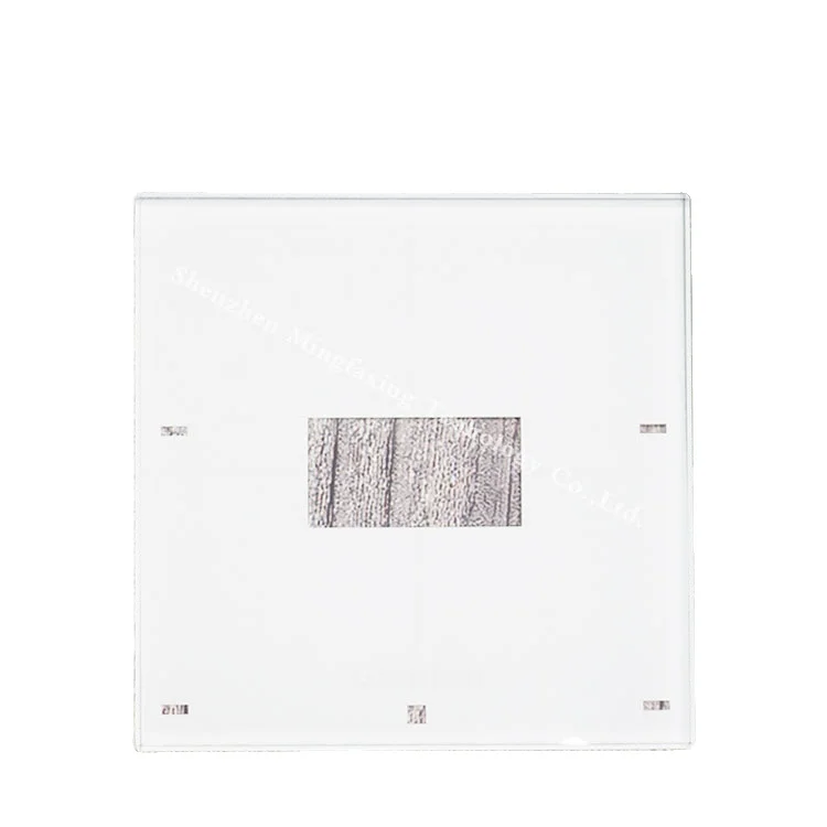 86*86mm 85*85mm white black screen printing 2.0MM 3.0MM  tempered glass for touch switch panel