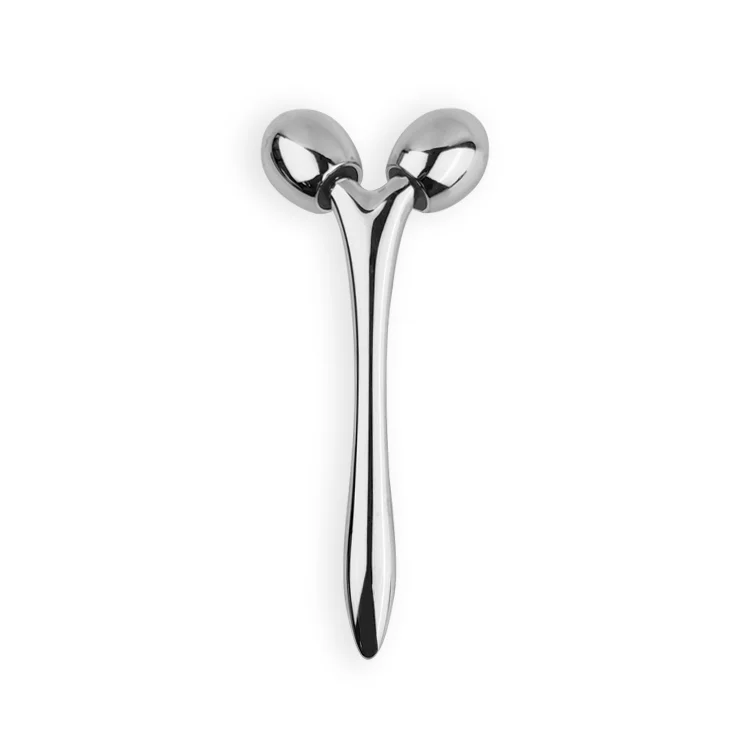 Handheld Massage Roller Eye Massage Roller Stick Stainless Steel 3D Roller Face Massager