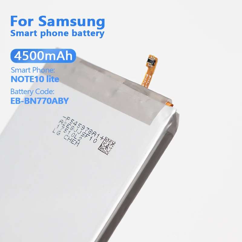 Blue Ray Android smart phone battery for Samsung EB-BN770ABY NOTE10 lite 4500mAh Replacement batteries