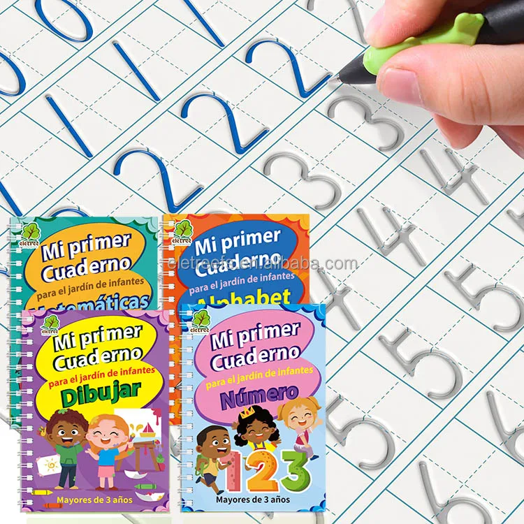 Libro Magico Caligrafia Calligraphy Scratch Paper Libro De Dibujo Erasble Magical Drawing Book For Kids