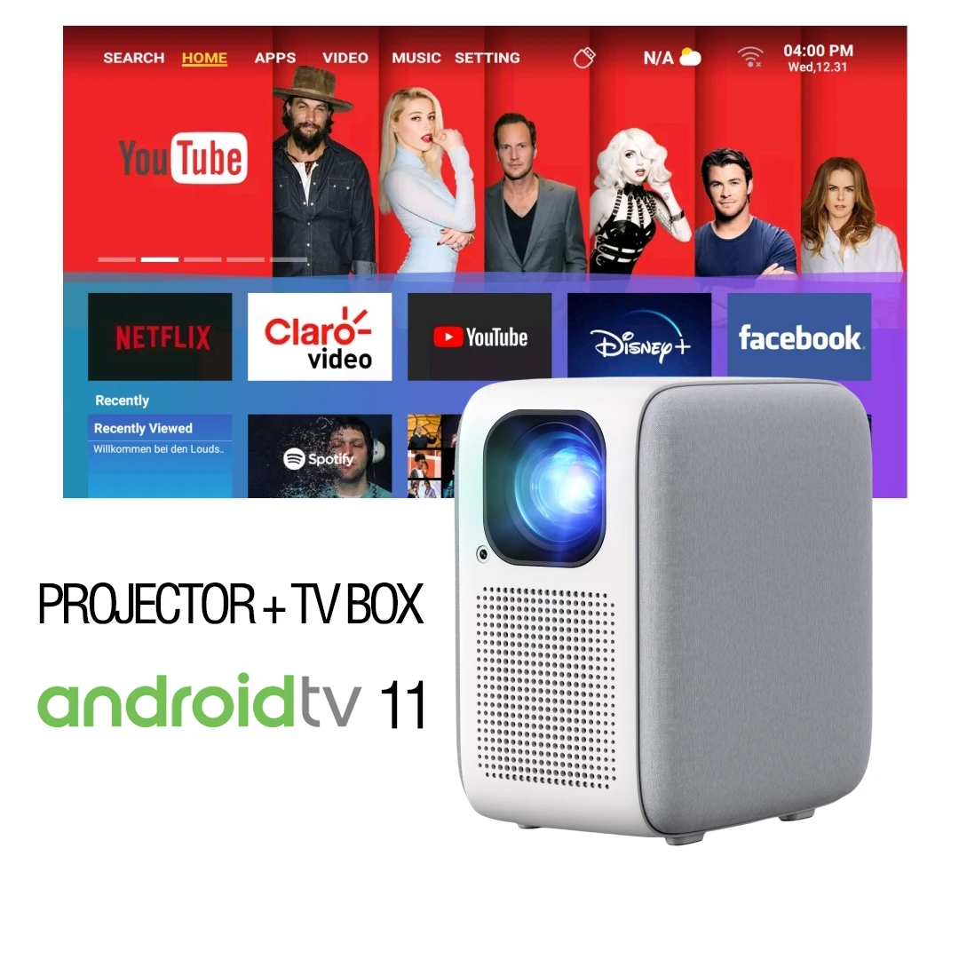 CRE CR32 MAX 2024 hot selling 650 ANSI lumens android 11.0 Smart TV projector 1080p 4k support