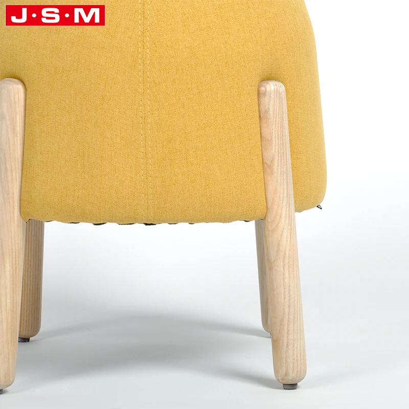 Country Style Dressing Room Waiting Room Round Fabric Cushion Ottomans Stool