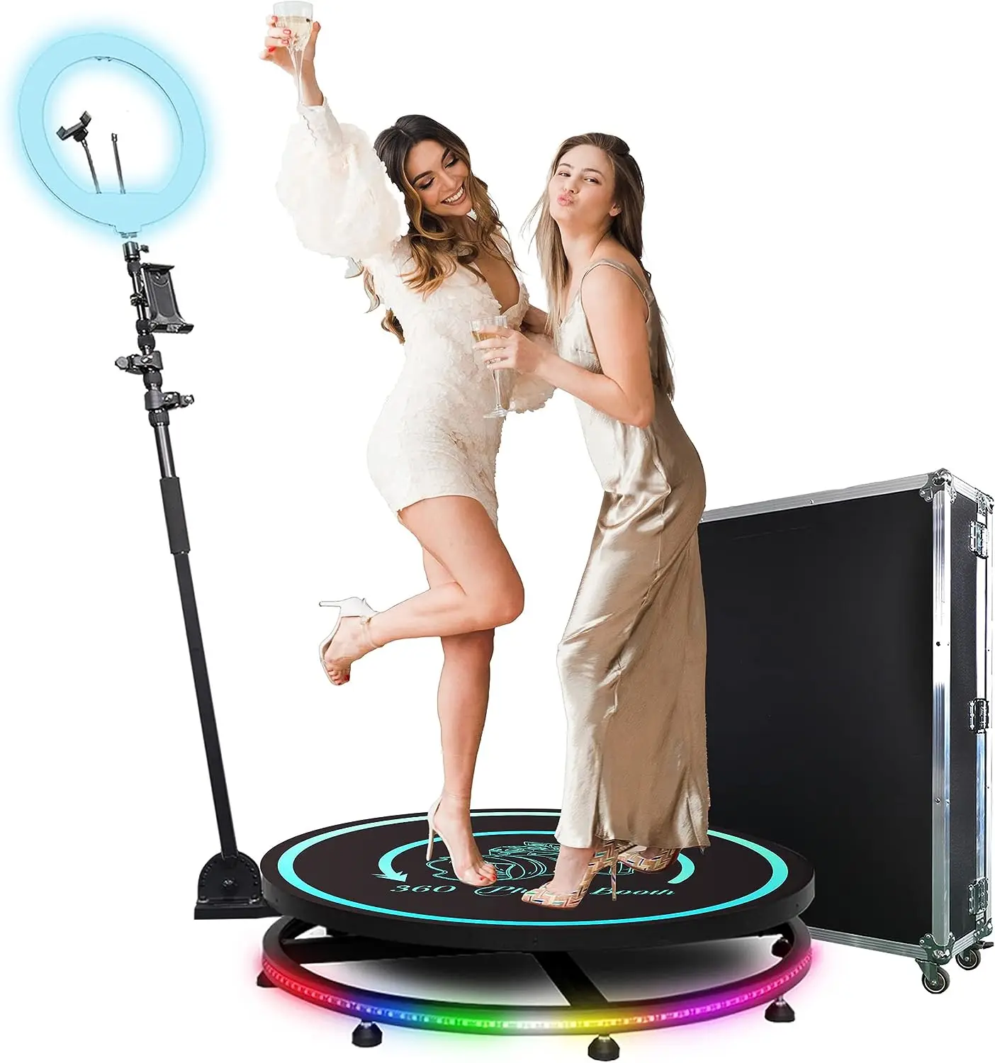 365 телефон Selfie Magia 360 369 круглый фонарь градусов Праздничная видеокамера фотобудка Пакистан и чехол
