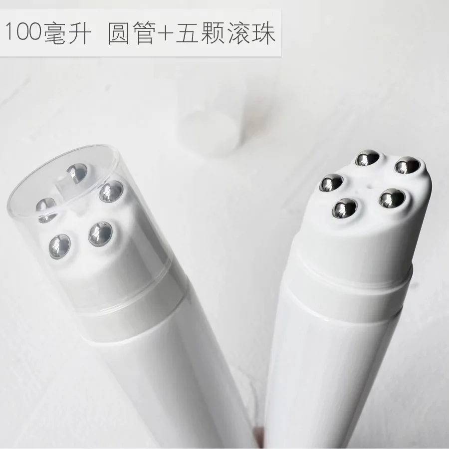 Stock 100ml Five-ball Massage PE Empty tube massage body lotion customization packaging