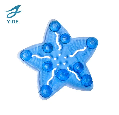 YIDE Lovely Printed Starfish Plastic Nonskid Mini Bathroom Mats Bathtub Appliques for Baby