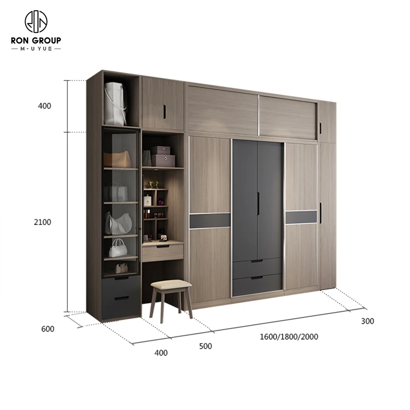 Оптовая продажа новый современный Меламиновый шкаф из МДФ «сделай сам» с зеркальным туалетным