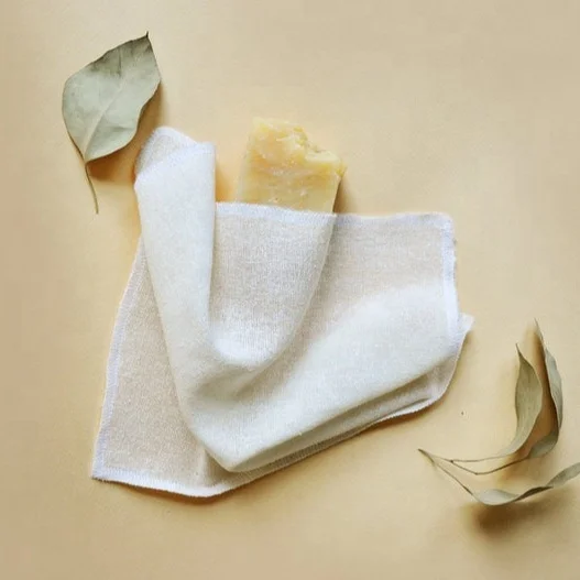 100%  Reusable Raw Silk Ayuervedic Dry Massage Exfoliating Face Cloth Hand Towel, Face Towel