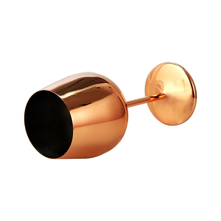 500ml stainless steel tall red wine colorful large-capacity drum-shaped drop-resistant copper plated wine glass