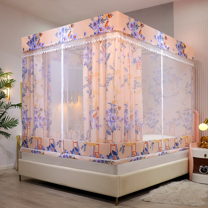 Mosquito Net For Bed Square Romantic Queen Size Double Bed Net Canopy Luxury Mosquito Tent Mesh