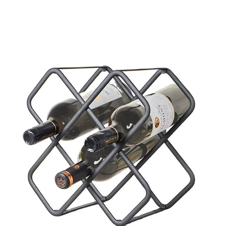 
Movable Metal Wine Rack Wine Bottle Display Rack 