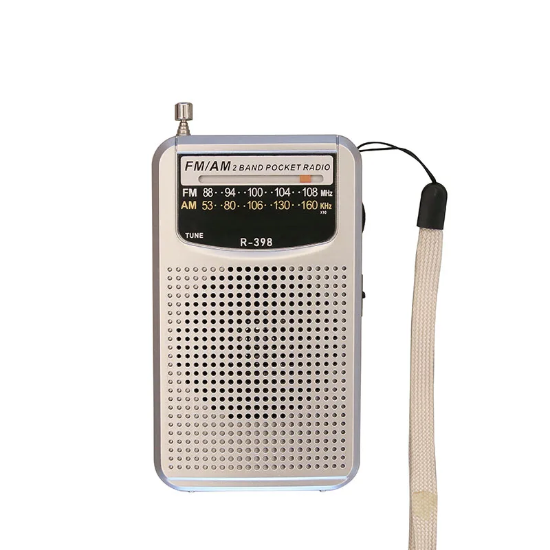 R-398 manufacture  hot selling pocket home mini radio with FM AM sound complete two band receiver