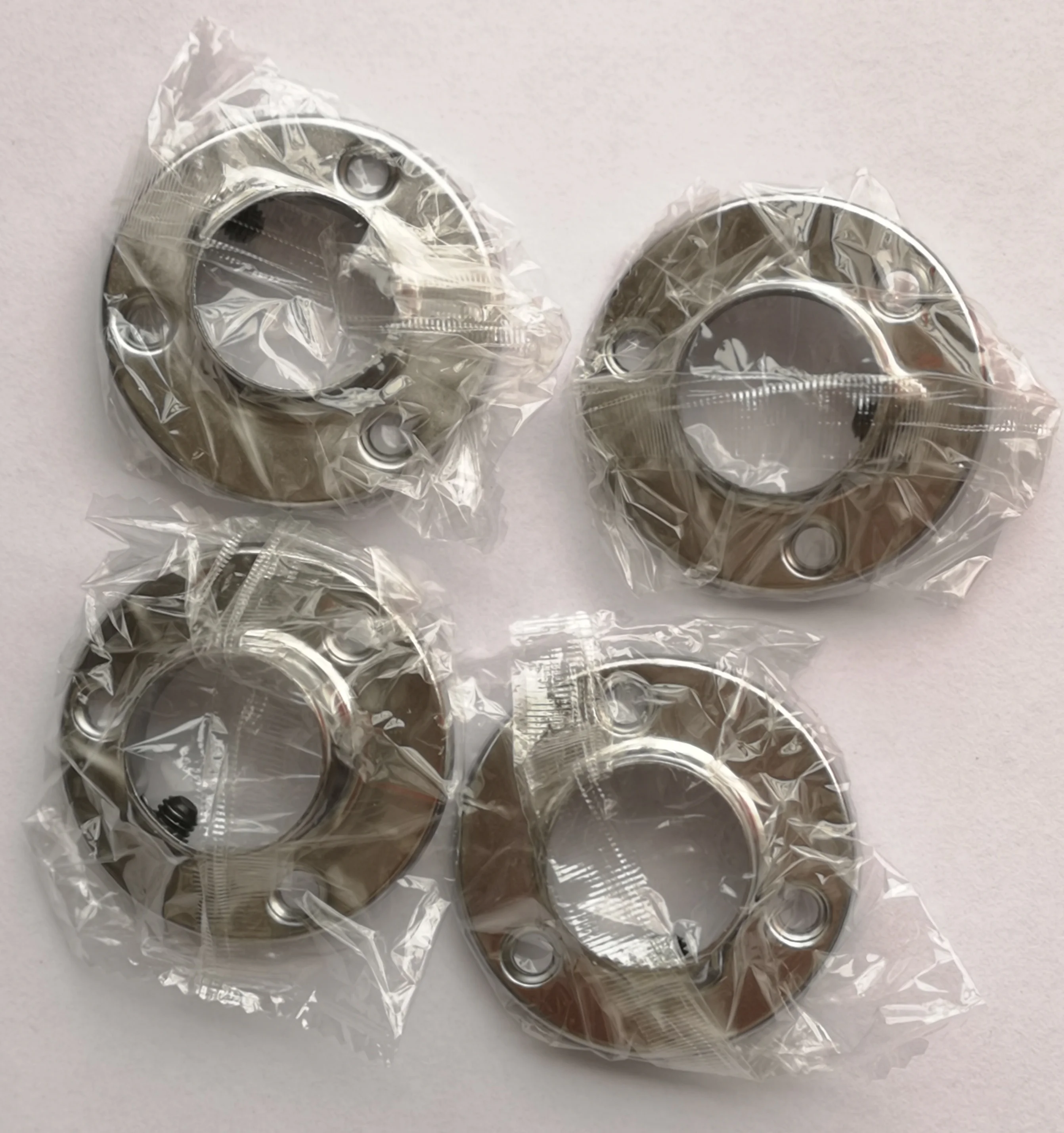 Oval 15X30 Furniture Hardware iron Clothes Steel closet rod holder wardrobe tube support flange