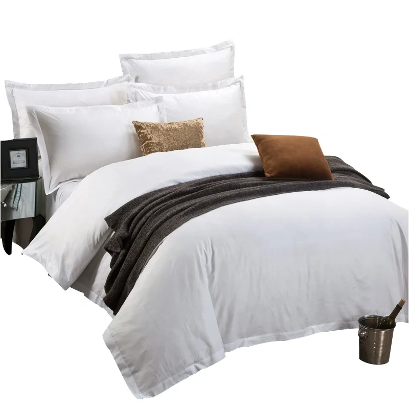 Hotel Textile Bedding Set 100% Cotton Fabric Hotel Bed Linen Duvet Cover Set Single Twin King Size