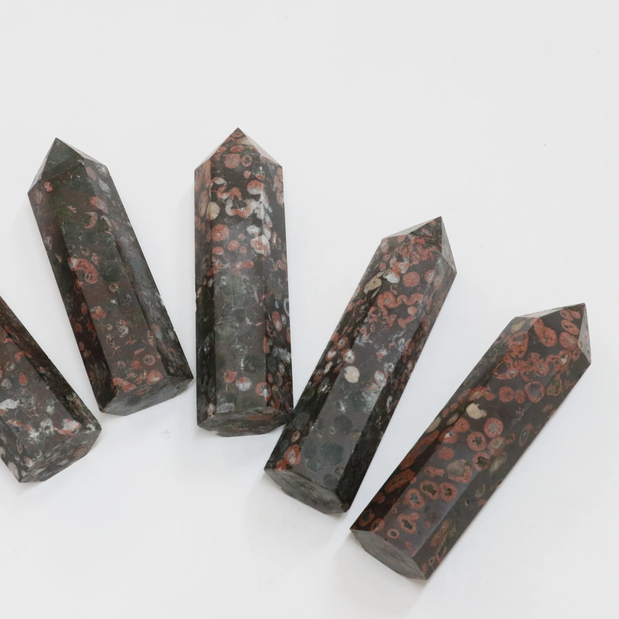 Plum blossom tourmaline tower new product natural crystal stones quartzs wand for home decoration