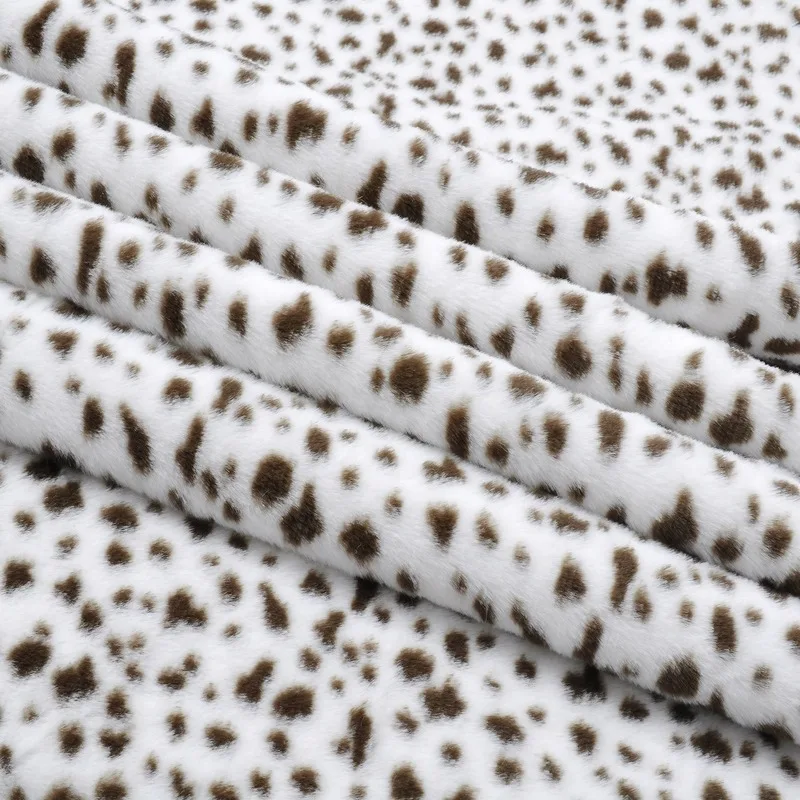 100% полиэстер искусственный мех кролика 10 мм с животным принтом Высококачественный для одежды модный аксессуар мягкая игрушка