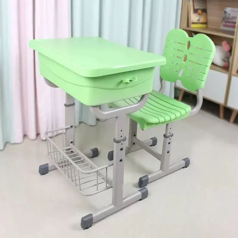 Adjustable Single School Furniture Essential Student Desk and Chair Set for Classrooms