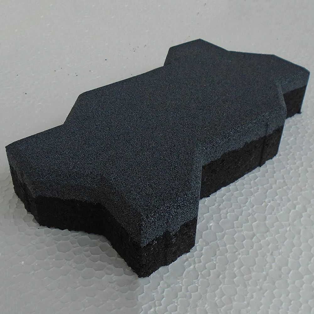 Anti smashing Rubber pavers horse barns/Dog bone rubber paver/rubber paving blocks