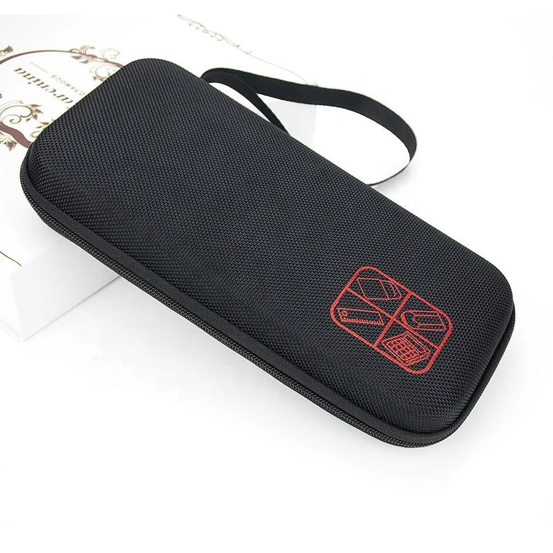 Custom Portable Black EVA Hard Shell Cable Calculator Case With Handle
