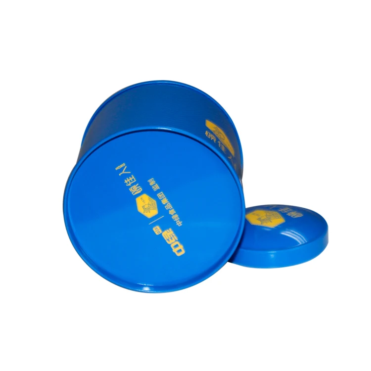 Oem Odm Custom Airtight Tea Powder Packing Tin Cylinder Coffee Bean Tea Jar Metal Food Safe Round Metal Tea Caddy Tin Can