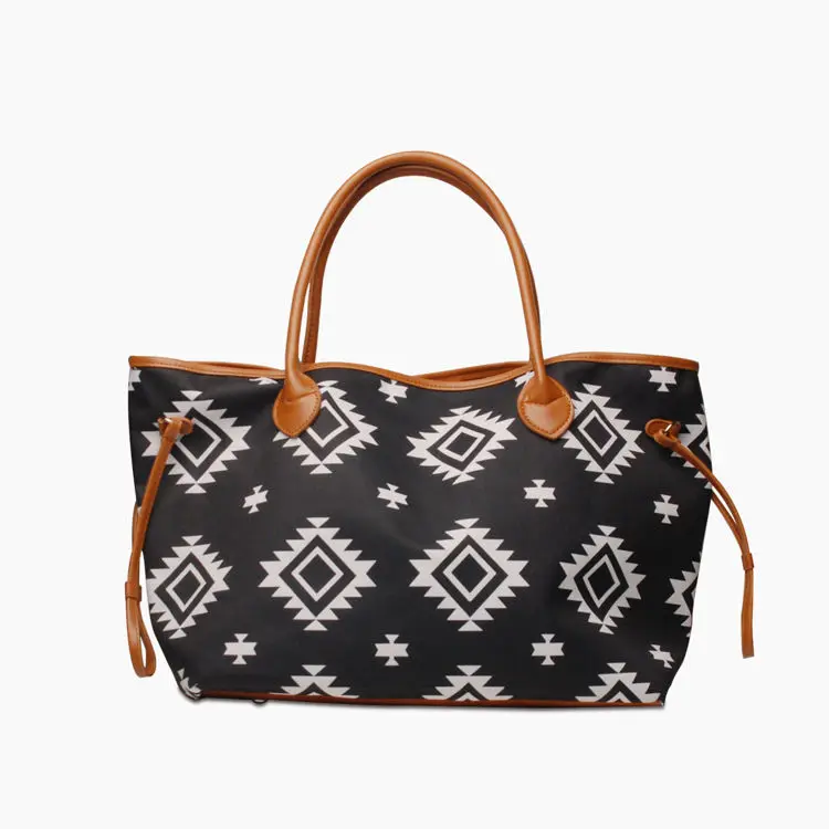 New Wholesale Samoan Tribal Handbag Set Embroidery Print Stripe Ladies Aztec Ethnic Tribal Crossbody Bag Polynesian Tribal Bags