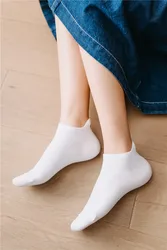 5 Pairs Women Socks Cotton Cute Cartoon Animal Cat Fox Dog Red Heart Female Boat Ankle Socks Short Ear Socks Slippers Summer