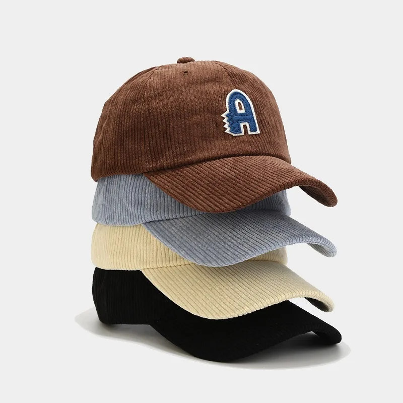 Коричневая бейсбольная кепка La Casquette с надписью A и логотипом на заказ вельветовые шляпы для водителя оптовая продажа
