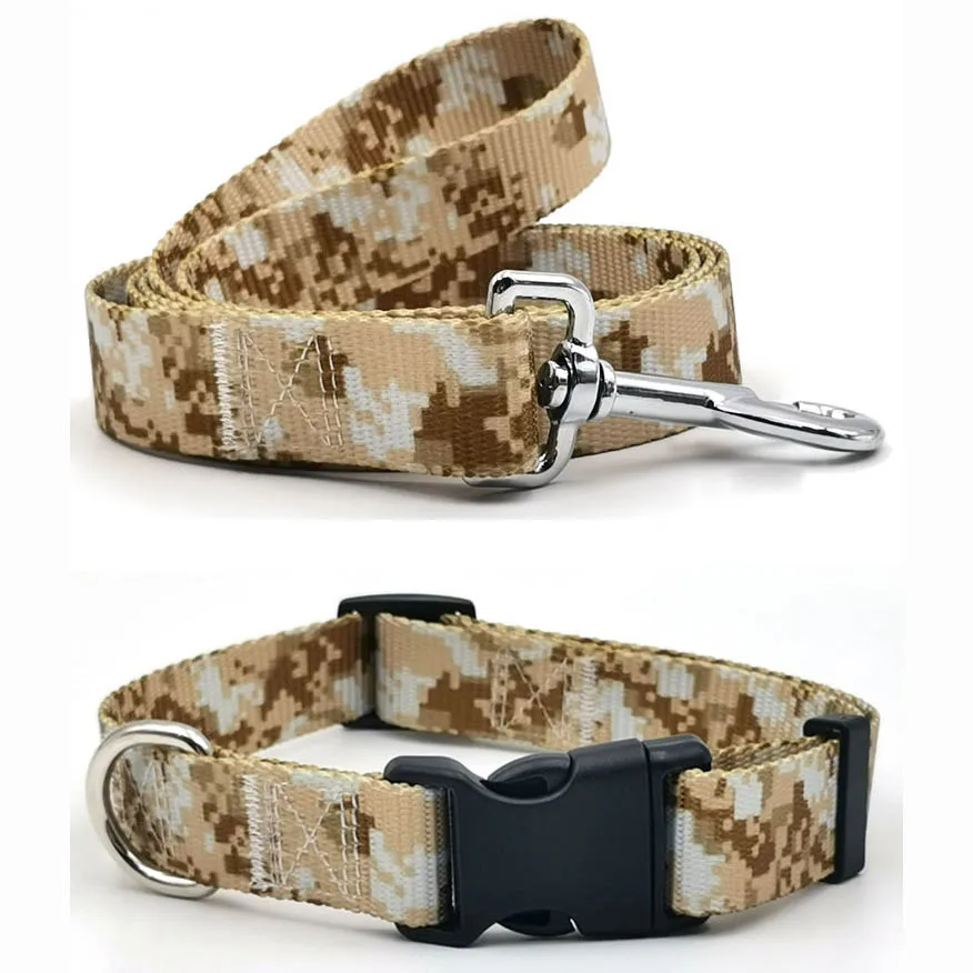 Pet Supplies Camouflage Military Dog Collar Tactical Training Outdoor Walking Pet Collars Nylon Waterproof Dogs Collar