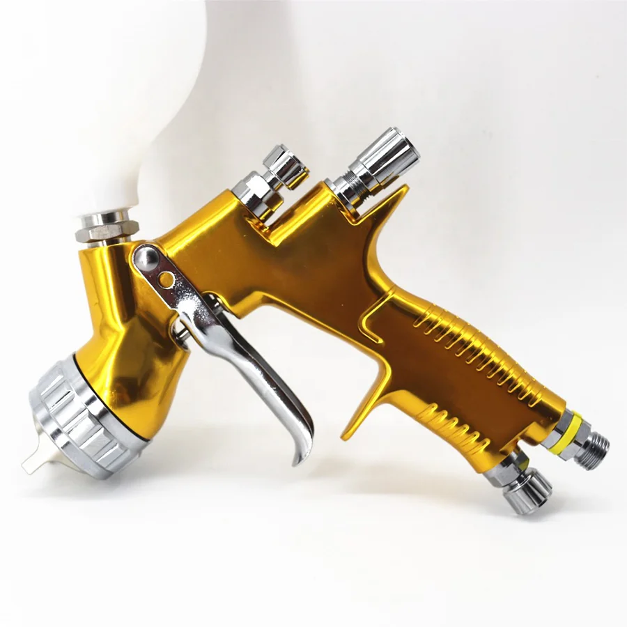 High Pressure 600CC Spray Gun HVLP Air Paint Spray Gun Airbrush Pneumatic Tool Gold Spray Gun Car Body Coating
