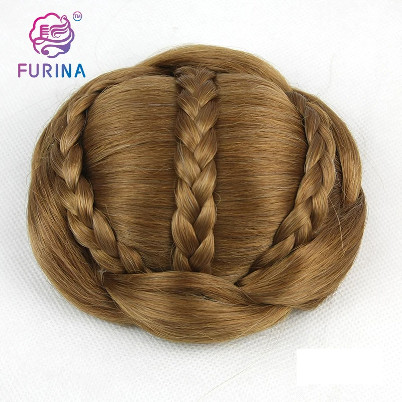 Newest bride hairstyle hair donut bun machine weaving hair Chignon high level synthetic hair bun accessories for women