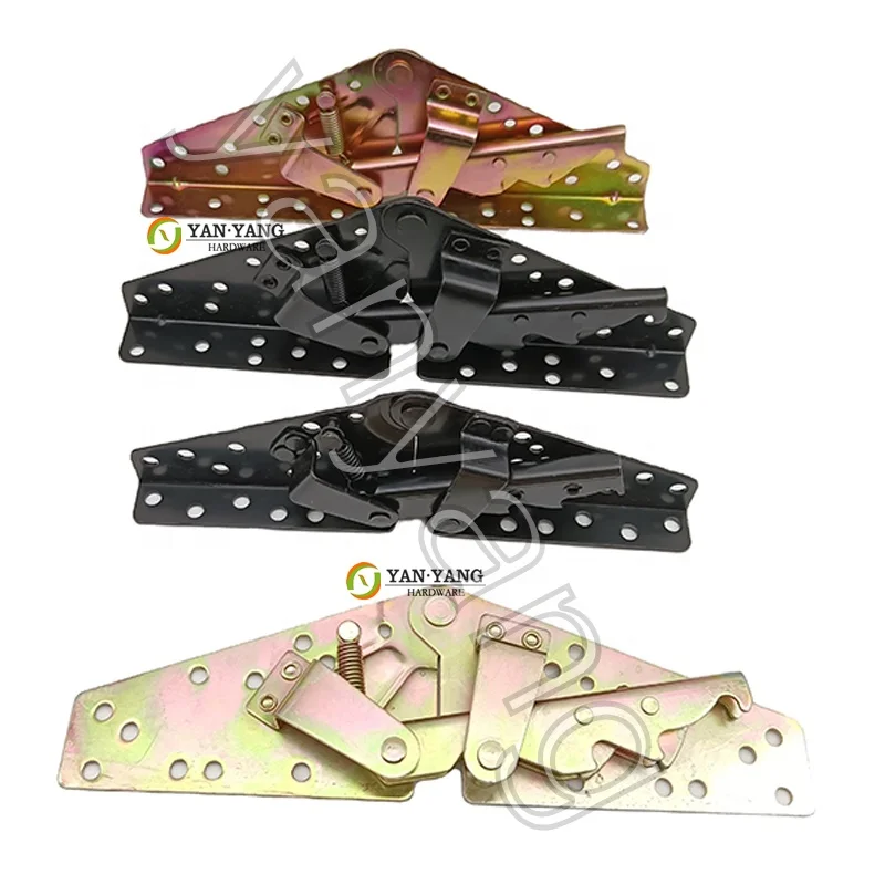 Yanyang customized 260mm adjustable furniture sofa connector color zinc iron 300mm sofa bed mechanism hinge