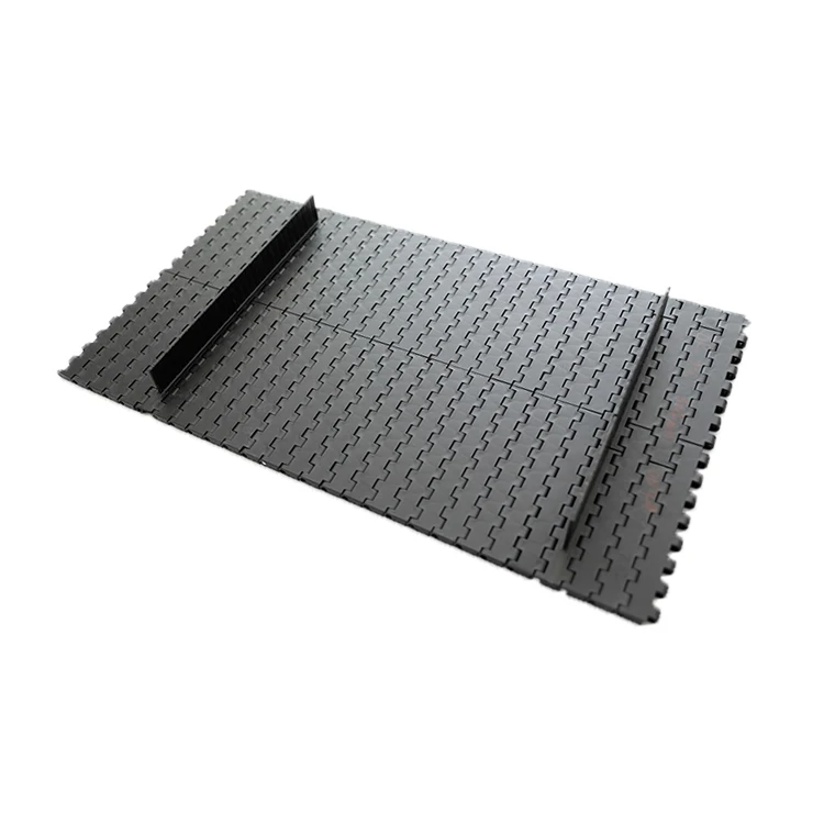 plastic POM modular belt with flight for beverage machine elevator chain