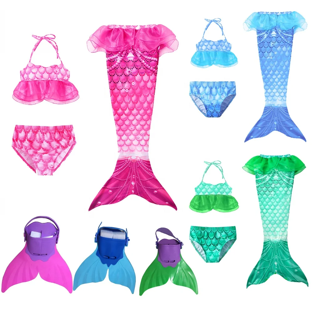 
2020 Summer Hot Child mermaid swimwear Tail for Swimming Kids Mermaid swimwear Tail Similar 