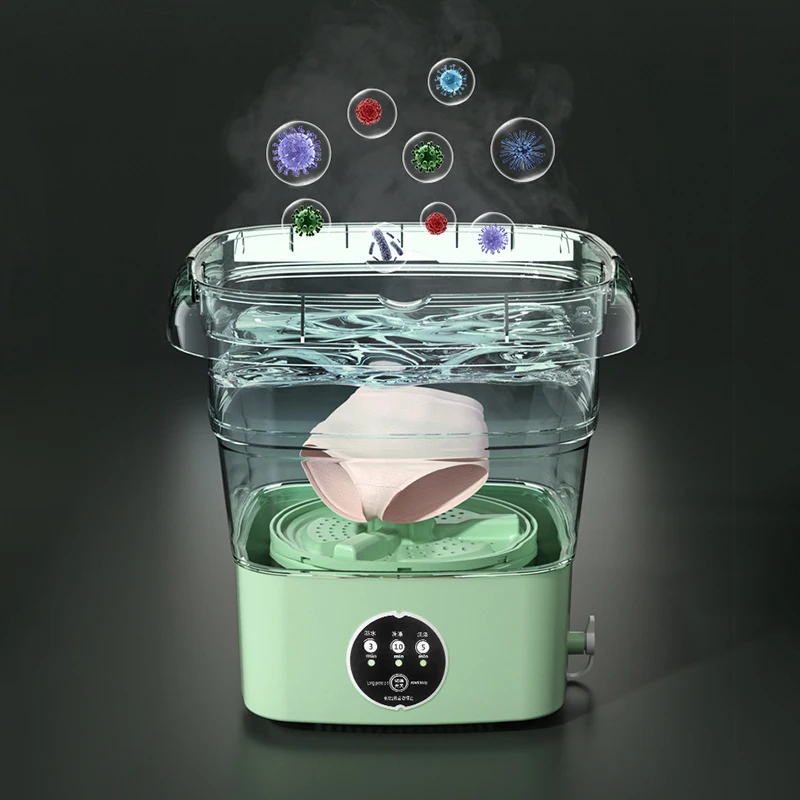 Household electric socks washing machine folding mini baby underwear washing machine with dryer travel portable washing machine